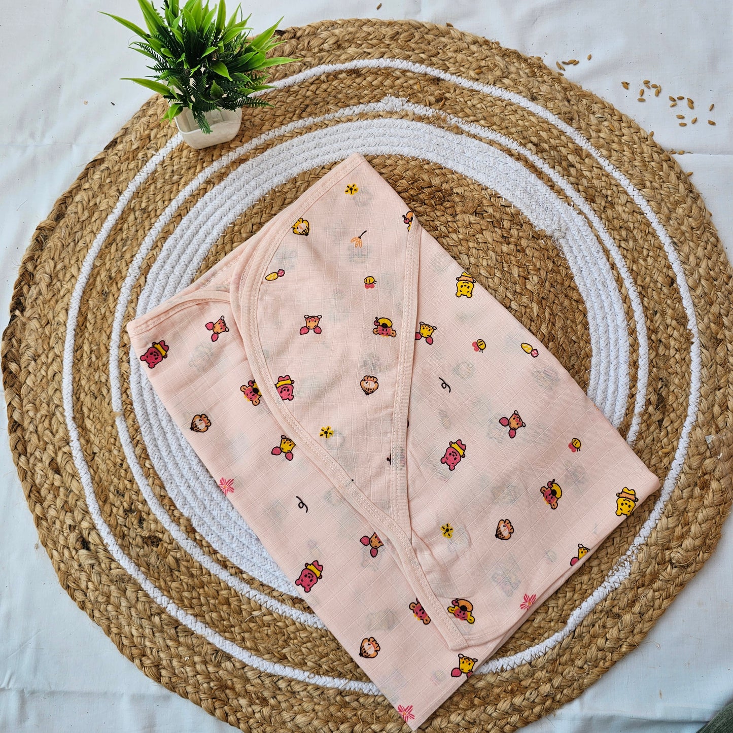 Muslin Hooded Towel Double Layered for Babies β Ultra-Soft & Super Absorbent