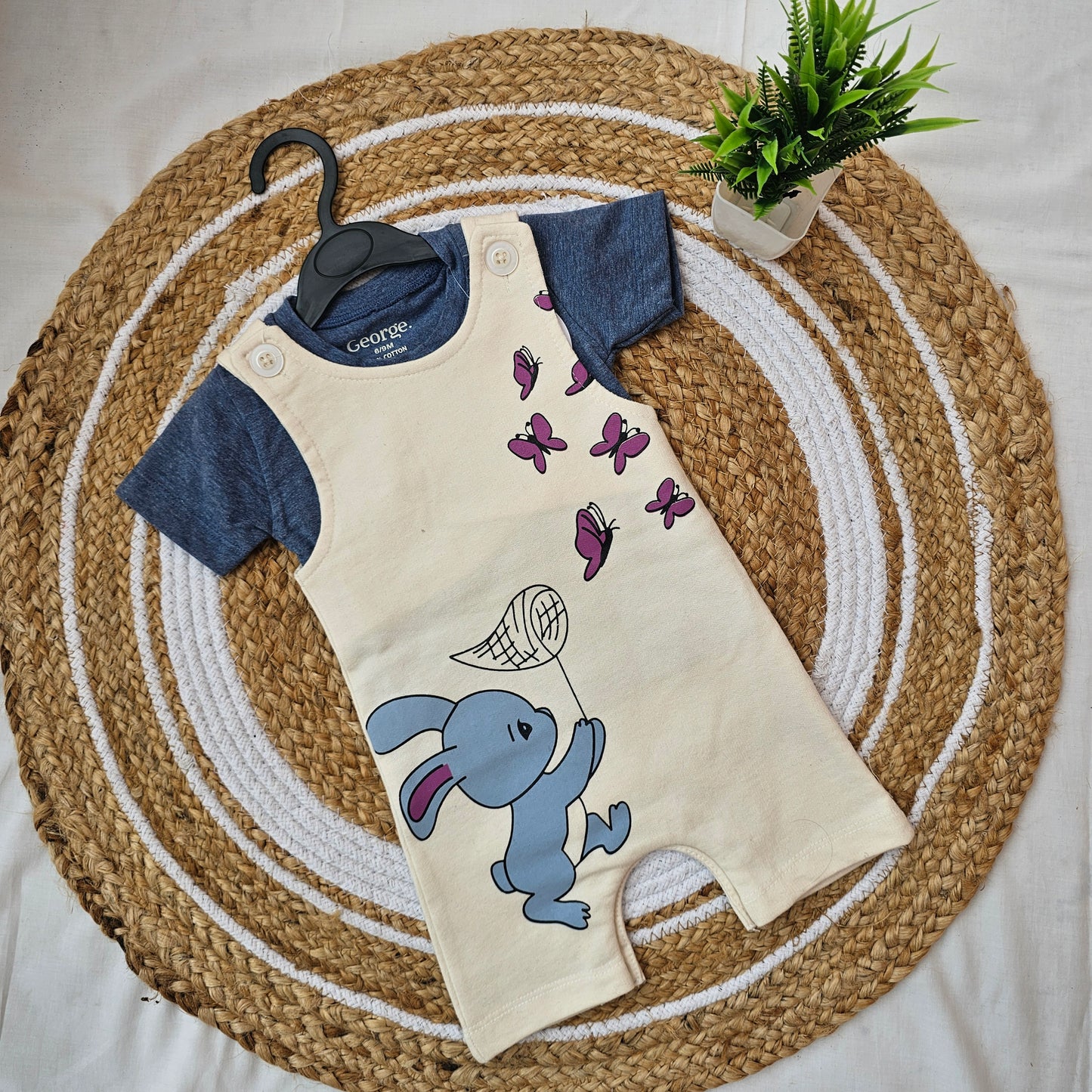 Dungaree – Mickey with Butterfly Theme for Kids