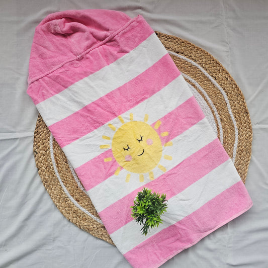 Cotton Bath Towel Soft Pink Sunshine for Kids