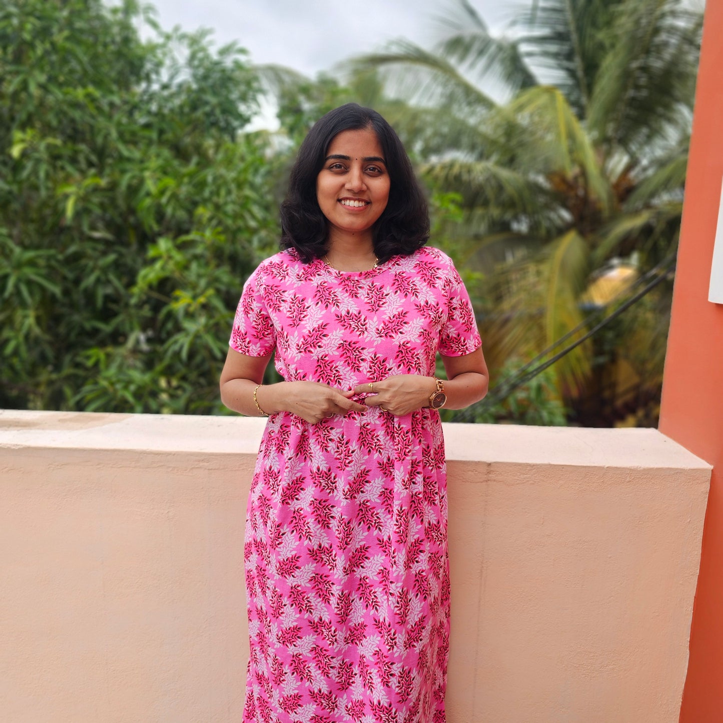 Pink leaves - Feeding Lounge Wear
