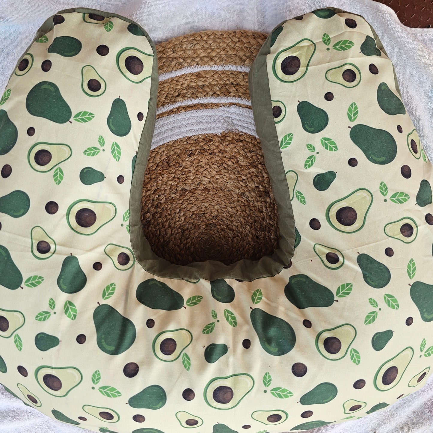 Feeding Pillow - Green - Avocado Themed - Free Shipping