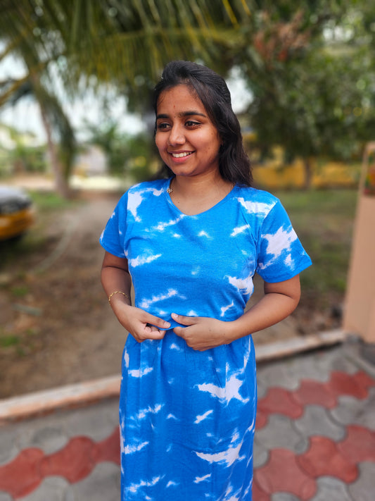 Blue Dye and Dye Zipless Lounge Wear