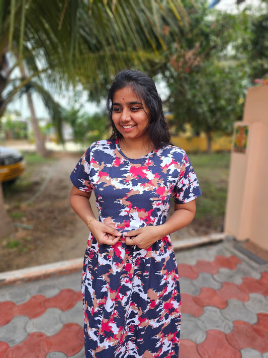 Dark Blue Designer Zipless Lounge Wear