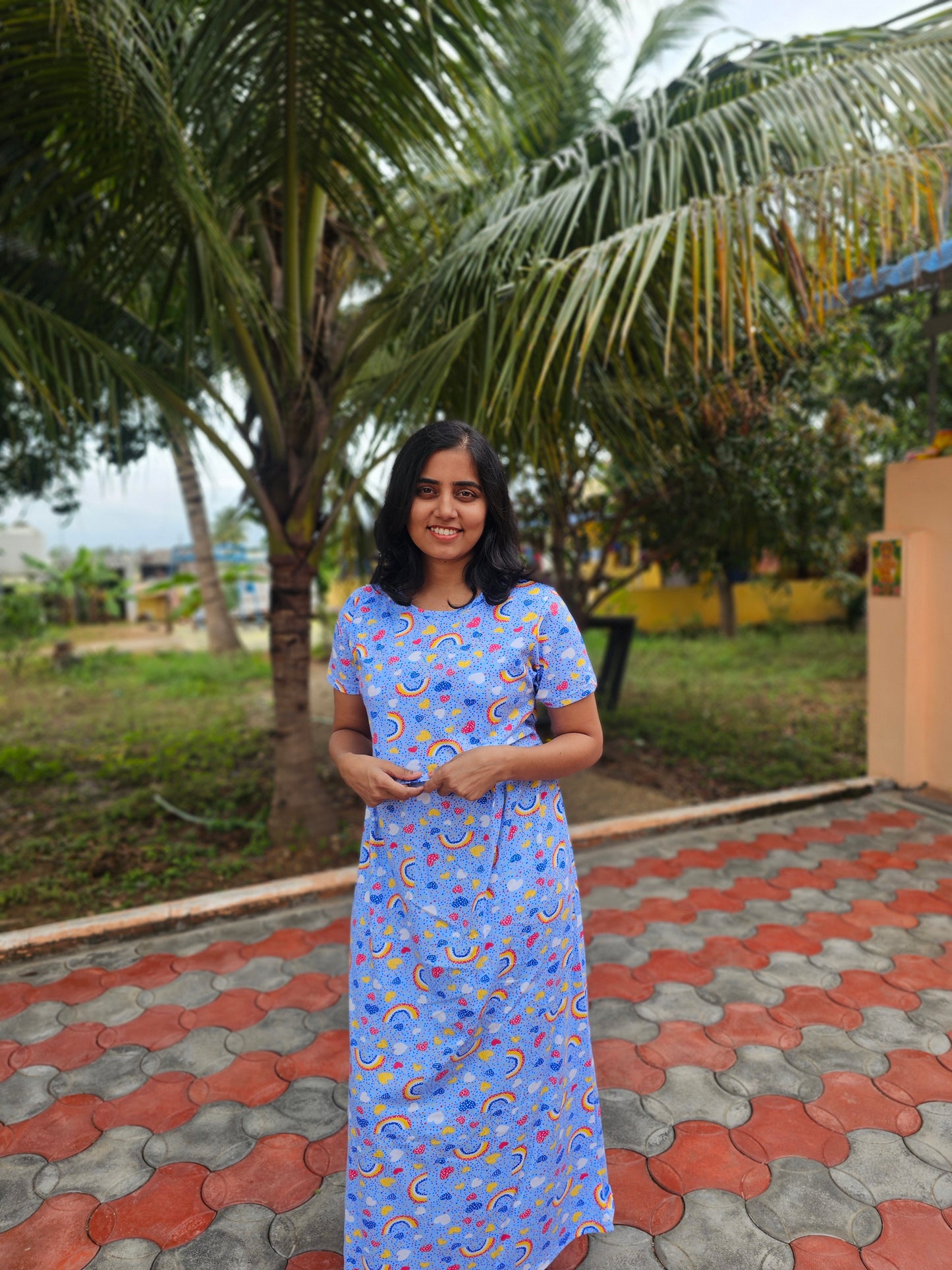 Light Blue Rainbow and hearts - Feeding Lounge Wear