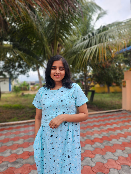 Sky Blue Stars - Feeding Lounge Wear