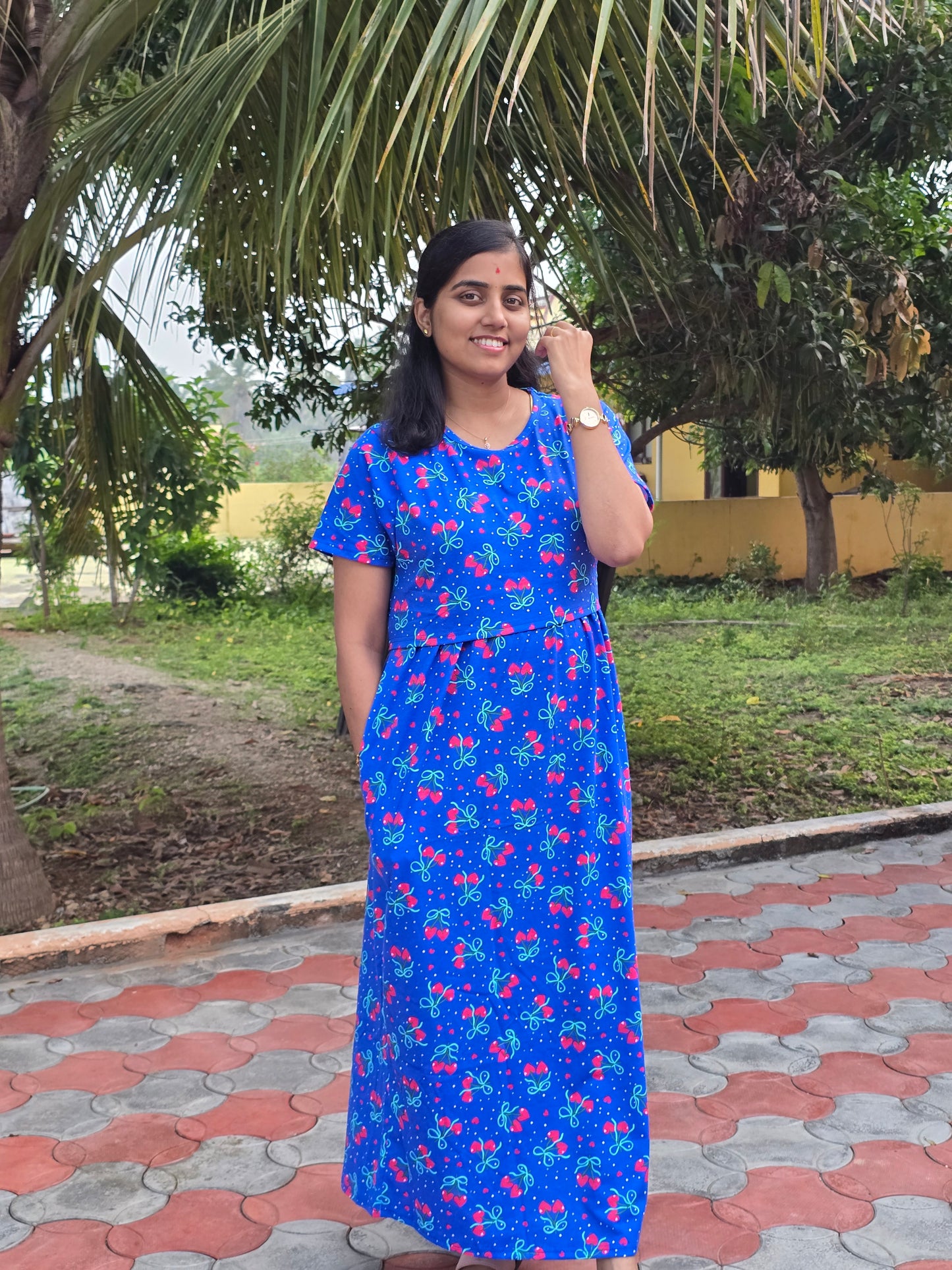 Blue Ribbon with Hearts - Feeding Lounge Wear