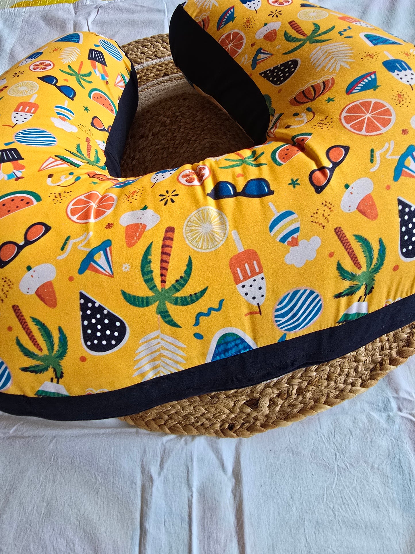 Feeding Pillow - Yellow Beach Vibes