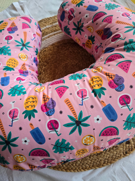 Feeding Pillow - Pink Fruits Icecreams