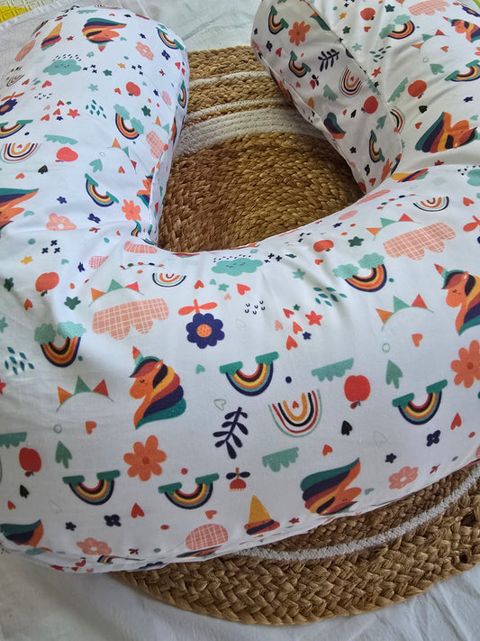 Feeding Pillow - Multicolor Rainbow and Icecreams