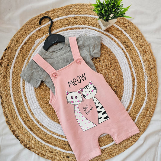 Dungaree – Cat Meow Theme for Kids – Purr-fectly Playful Style
