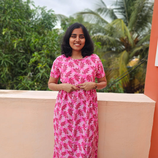 Pink leaves - Feeding Lounge Wear