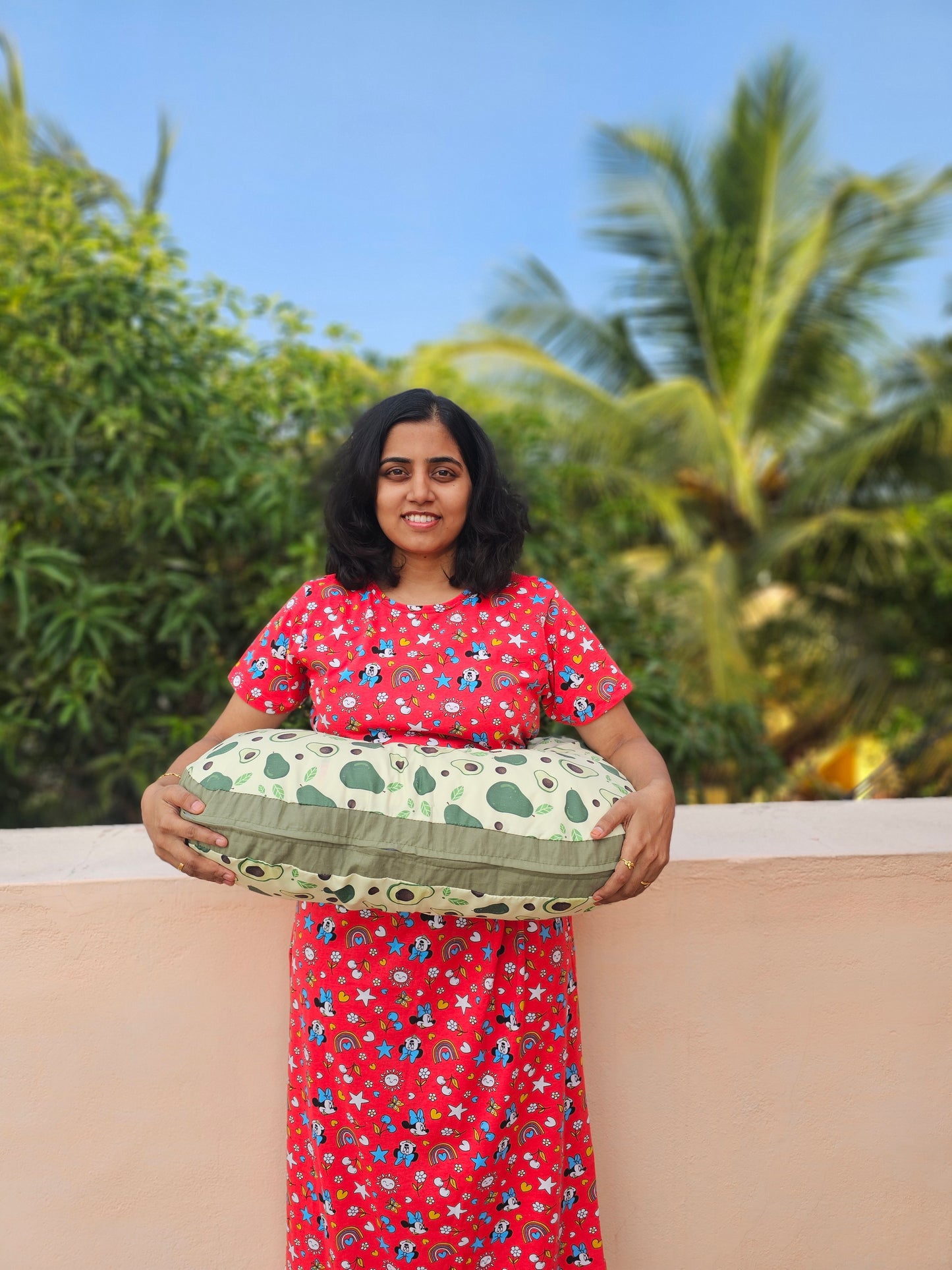 Feeding Pillow - Green - Avocado Themed - Free Shipping