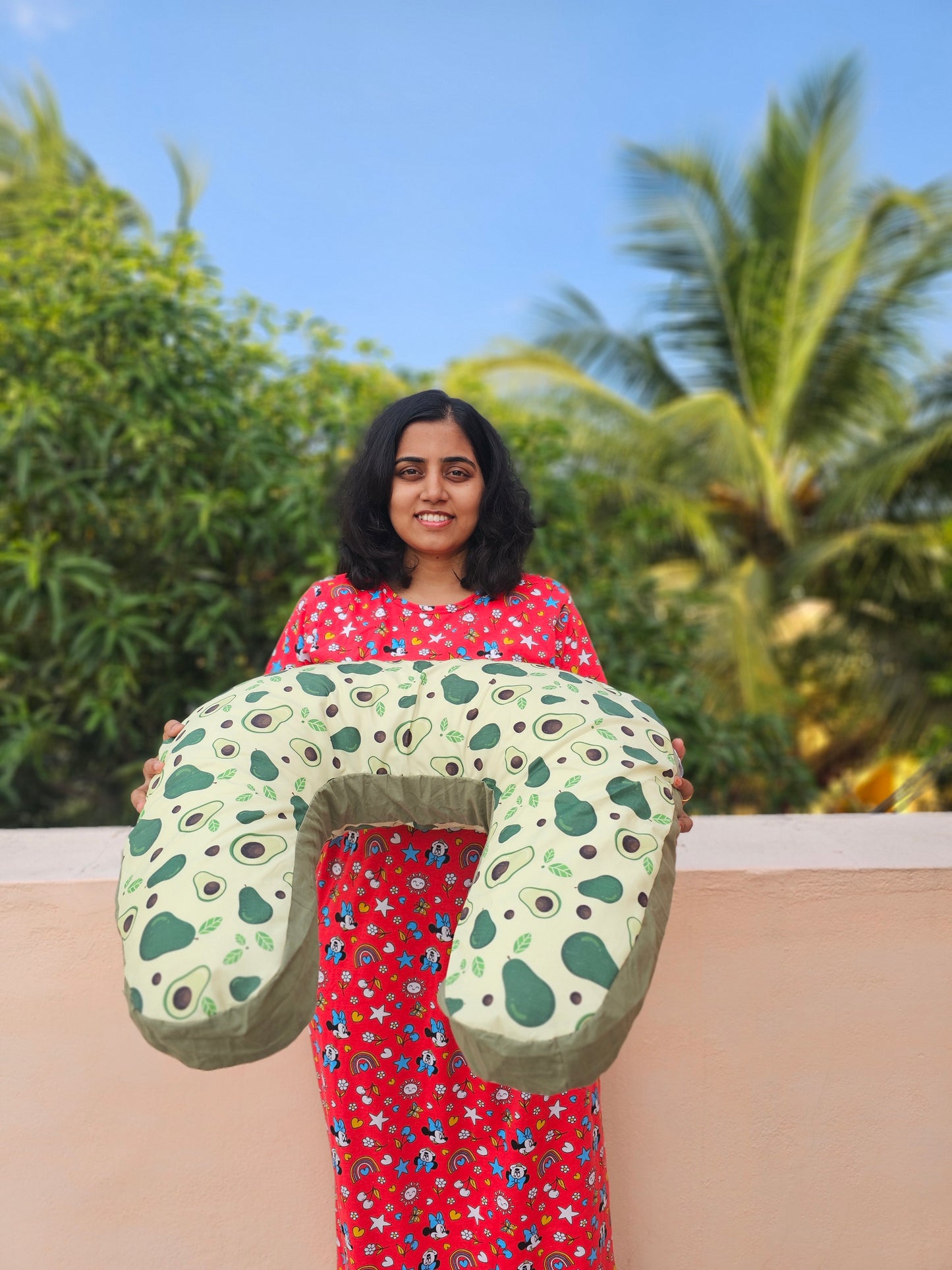 Feeding Pillow - Green - Avocado Themed - Free Shipping