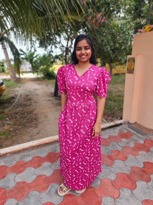 Maroon Star Non-Feeding Lounge Wear