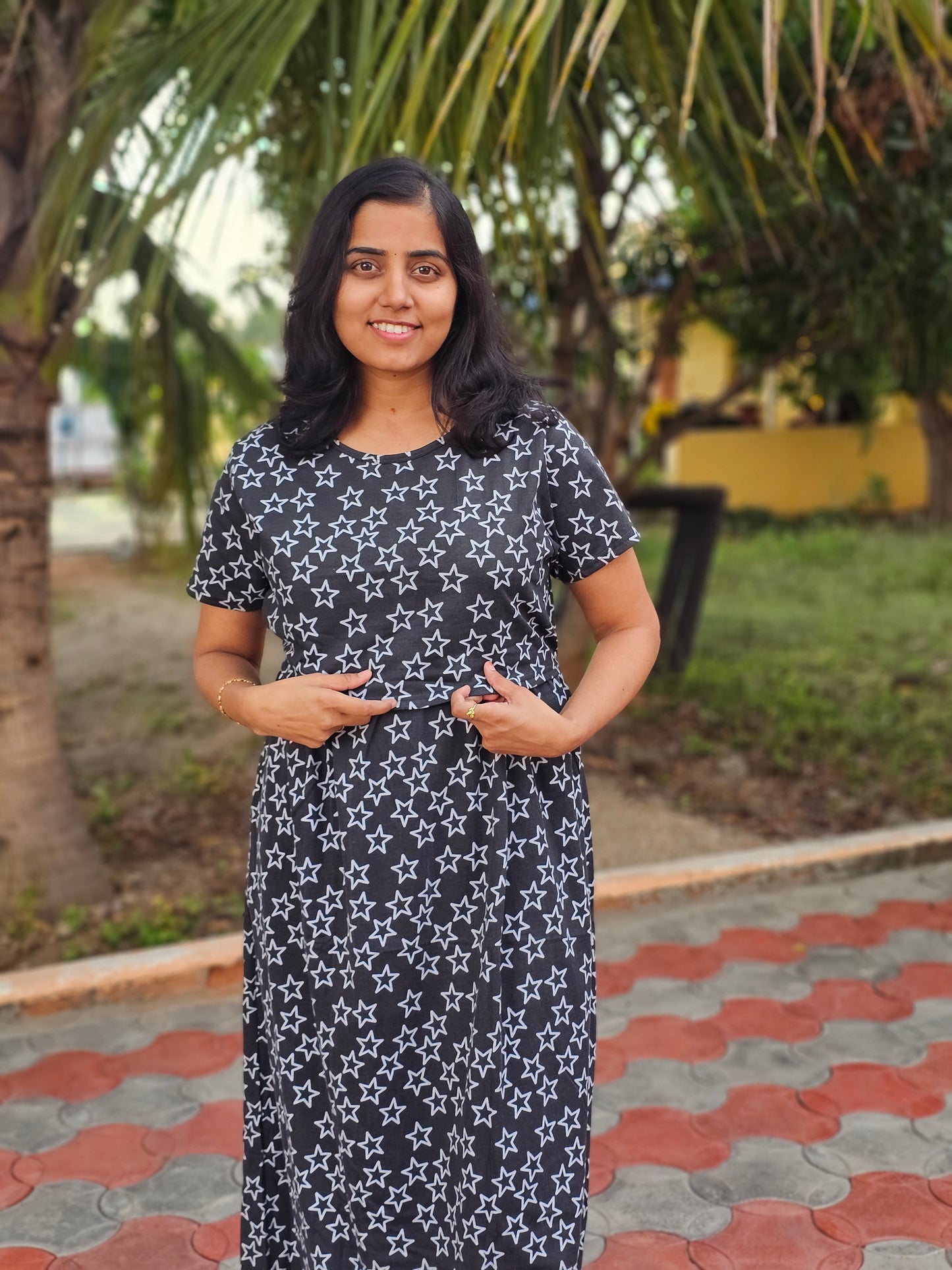 Black and Grey Star - Feeding Lounge Wear