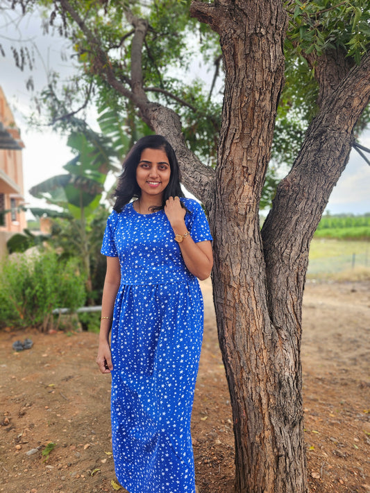Dark Blue White Star - Feeding Lounge Wear