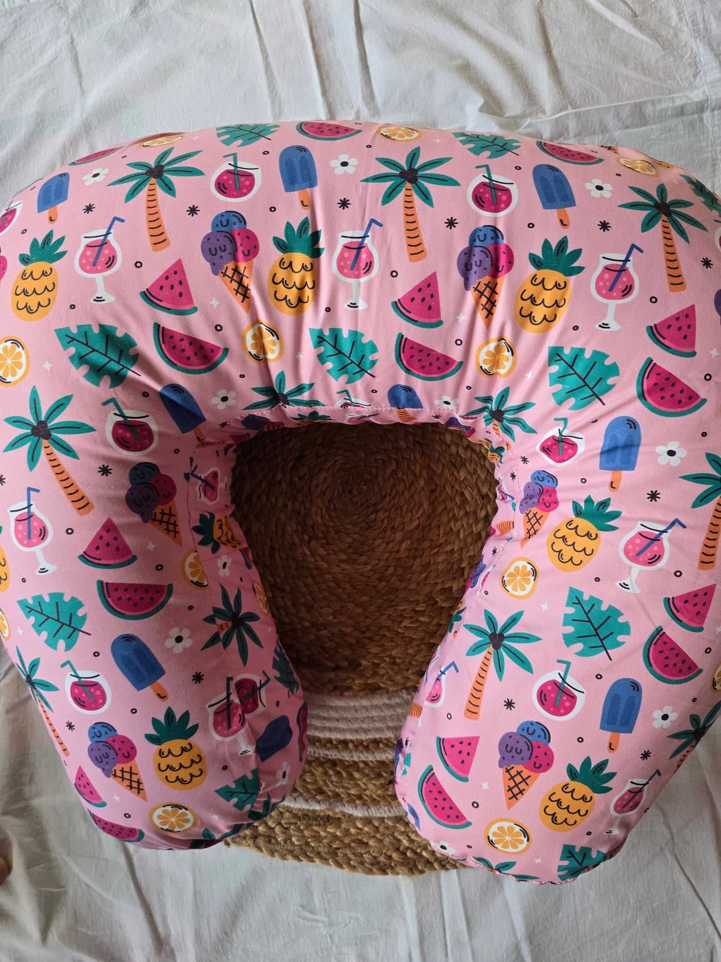 Feeding Pillow - Pink Fruits Icecreams