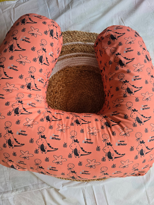 Feeding Pillow - Orange Happy Birthday