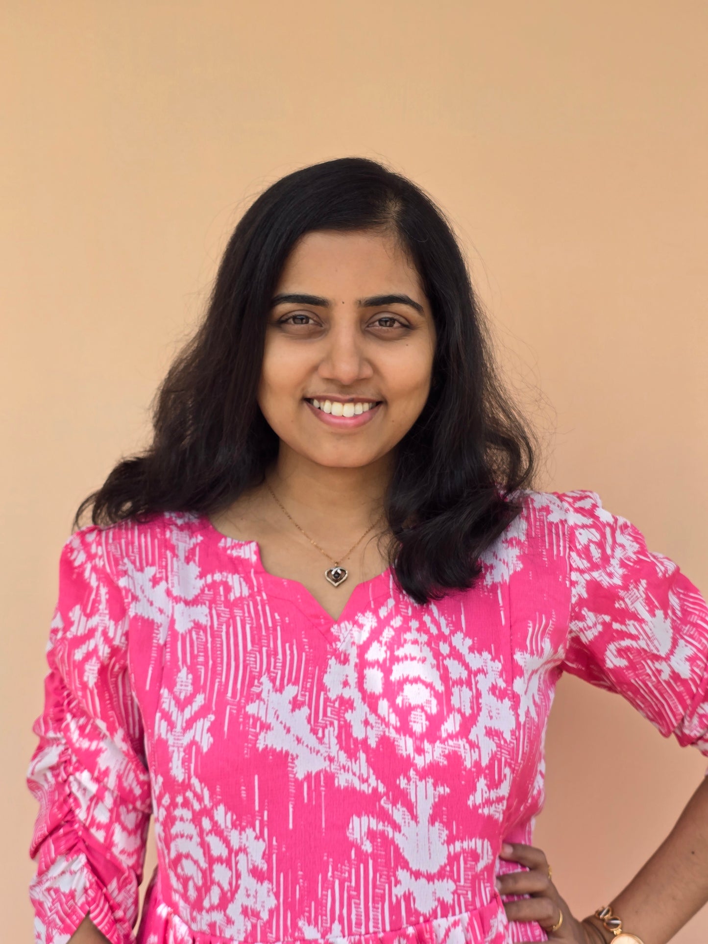 Pink and White Feeding Maxi with Zip and Full Lining